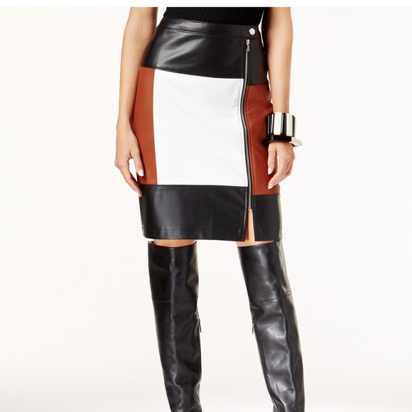 INC International Concepts Dresses & Skirts - INC International Concepts Faux Leather Skirt